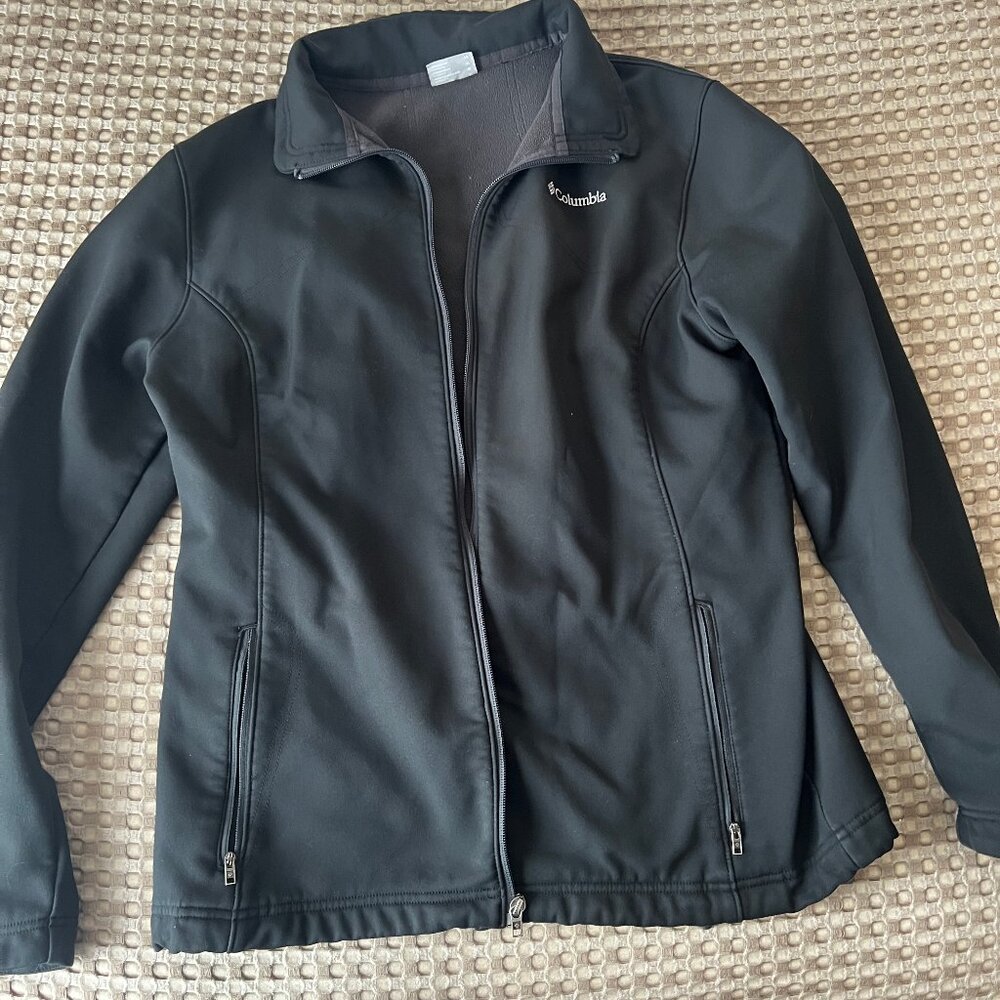 Black Columbia Zip Up Jacket, Size XL